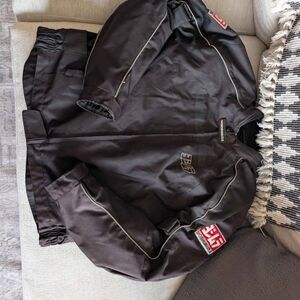 Black Racing Jacket with Red Accents